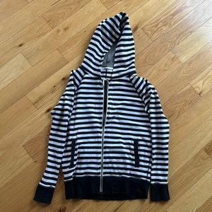 Lululemon Womens Hoodie Striped w/ back zipper size 8